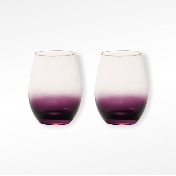 NEW Anna New York Amethyst Ombre Wine Glasses Set of 2 - Picture 3 of 3